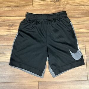 Nike Boy's Mesh Shorts Essential Black Size 4T Dri-Fit Swoosh Logo